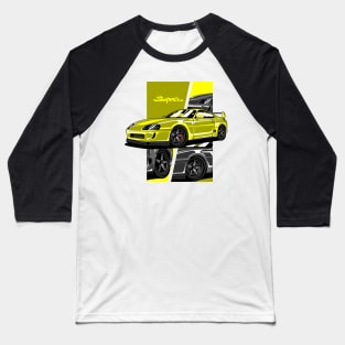 Toyota Supra PicArt Yellow Baseball T-Shirt